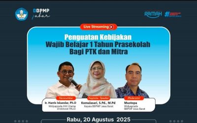 BBPMP Jabar Gelar Webinar Penguatan Kebijakan Wajib Belajar 1 Tahun Prasekolah