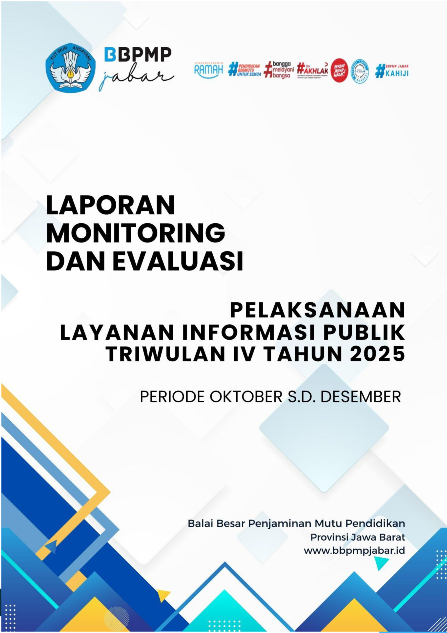 Cover - Laporan Triwulan 4 Monev Layanan Informasi Publik Tahun 2025